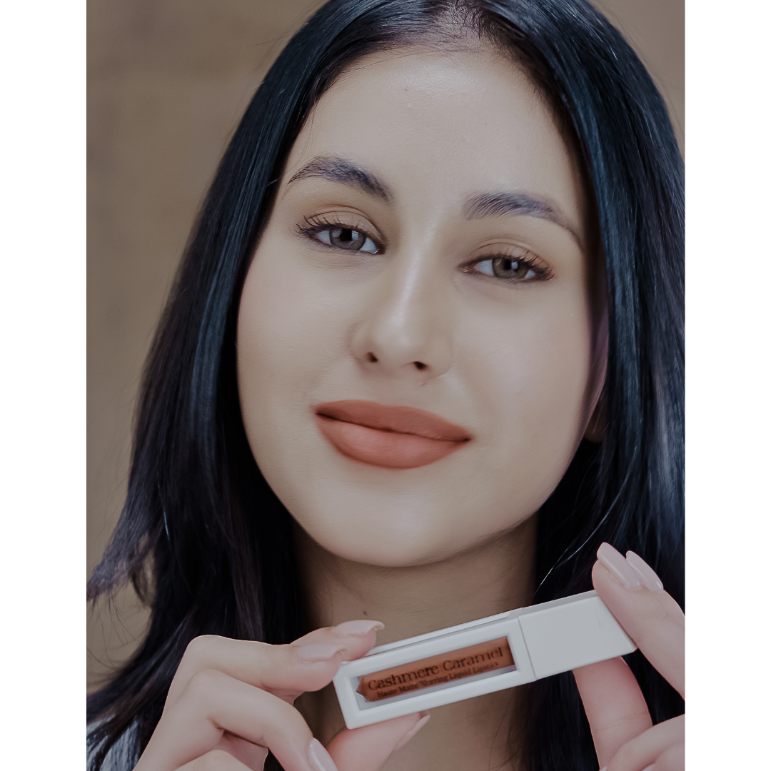 Cashmere Caramel: Haute Matte Blurring Liquid Lipstick